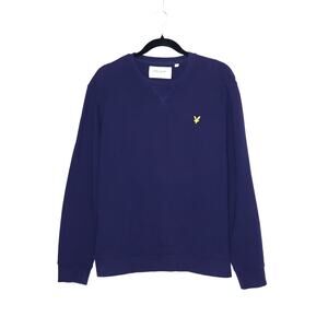 LYLE & SCOTT Crew Neck Sweatshirt Navy Blue Long Sleeve Crewneck Casual Men's Lb